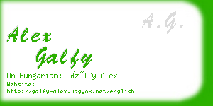 alex galfy business card